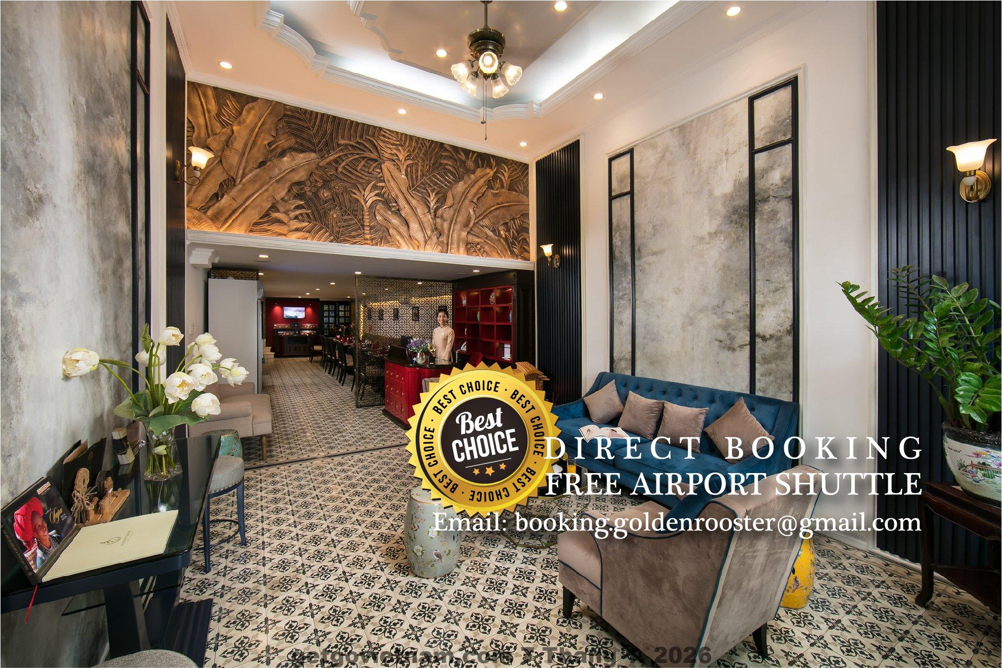 Sảnh Hà Nội Golden Hotel phố cổ Hà Nội