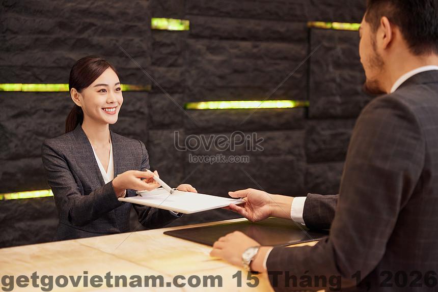 Khu vực lễ tân và dịch vụ cơ bản tại khách sạn Công Đoàn Kim Bôi