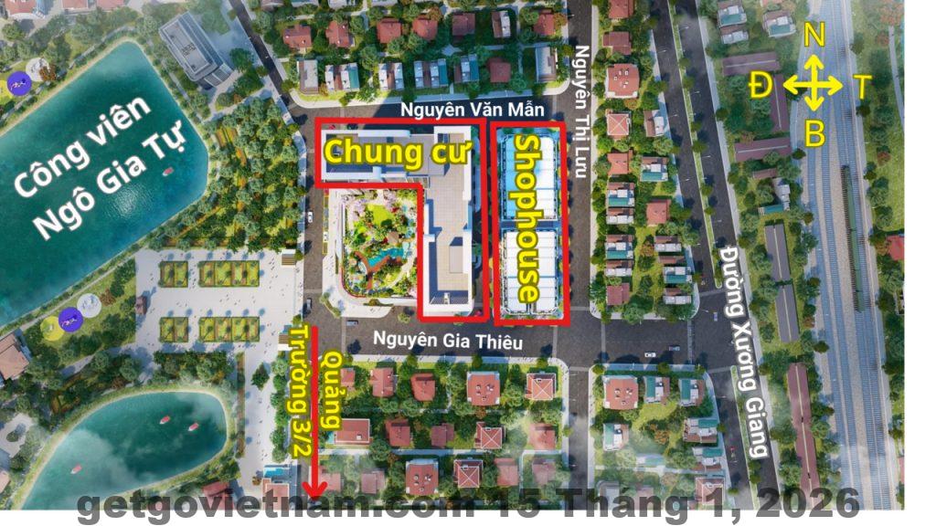 Bản đồ khu vực Xương Giang Bắc Giang nơi Sky Hotel tọa lạc