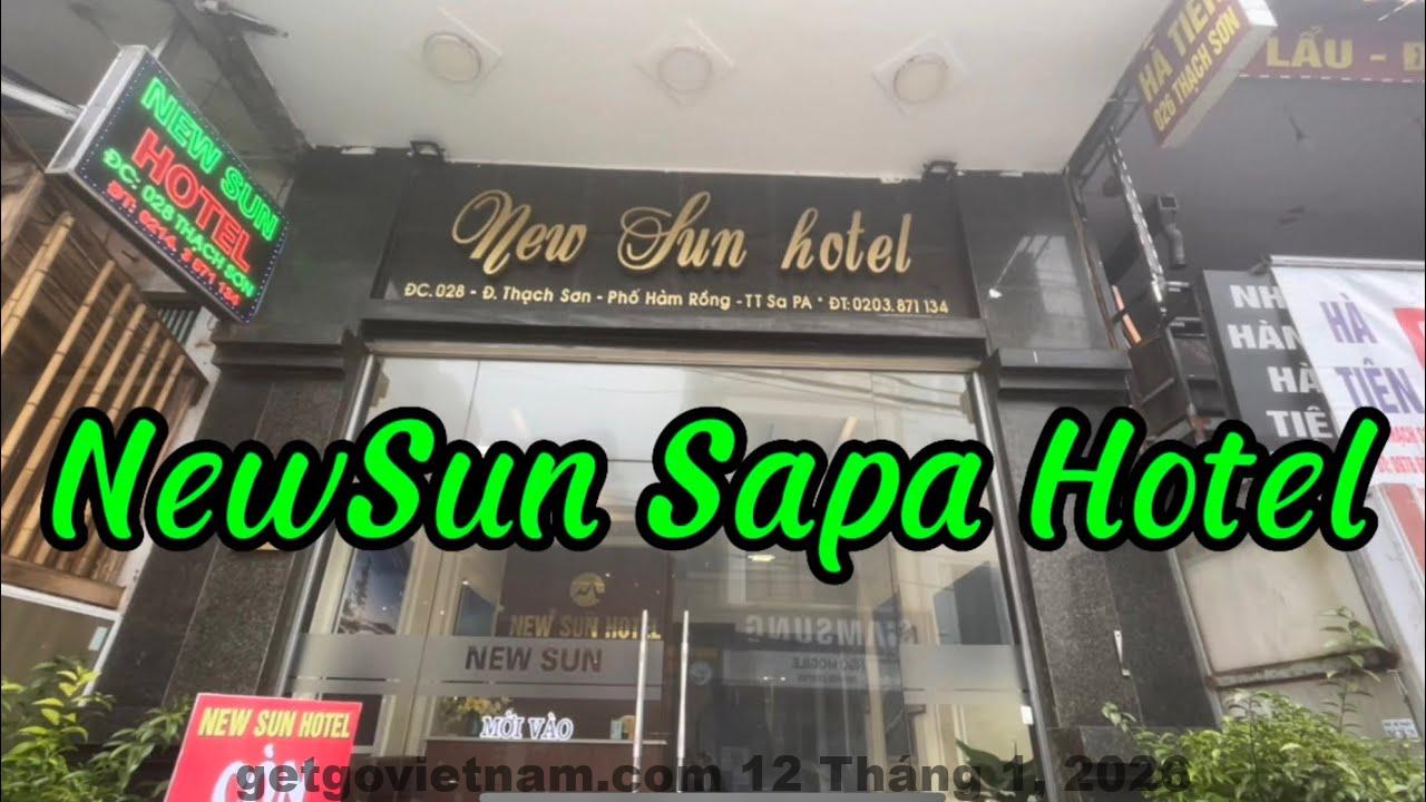 Toàn cảnh khách sạn New World Sapa Hotel nhìn từ bên ngoài, nằm trên trục đường Thạch Sơn trung tâm Sa Pa