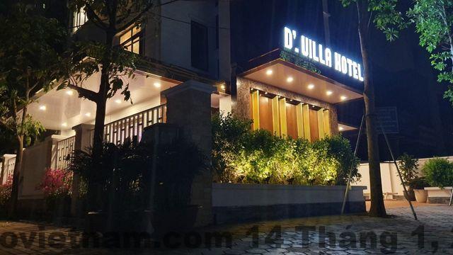 Khu vực lễ tân khách sạn D’ Villa Hotel Văn Khê với nhân viên trực 24/7