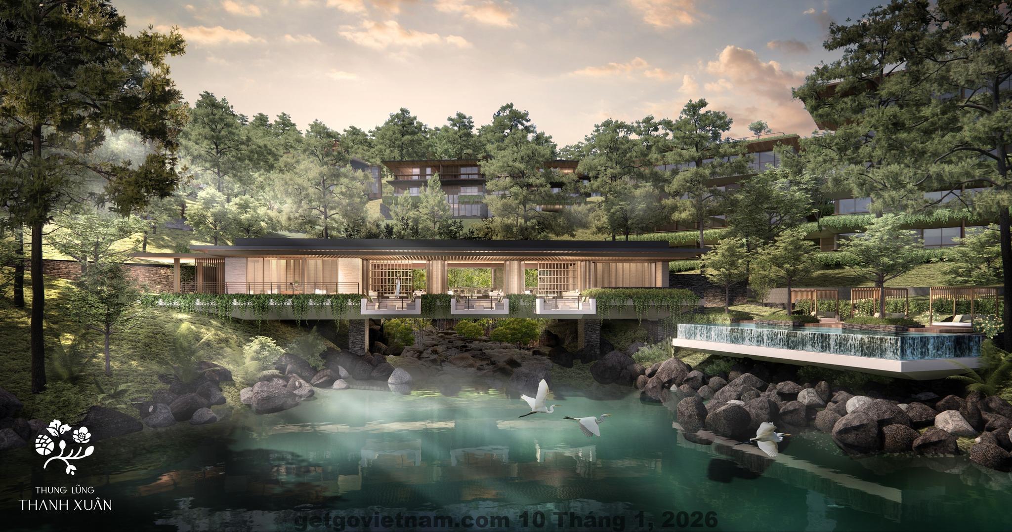 Venus Villas Đại Lải Review 2026: Biệt thự nghỉ dưỡng riêng tư giữa thung lũng Thanh Xuân 3 Cảnh quan sinh thái Thung lũng Thanh Xuân với rừng cây và không gian nghỉ dưỡng tự nhiên