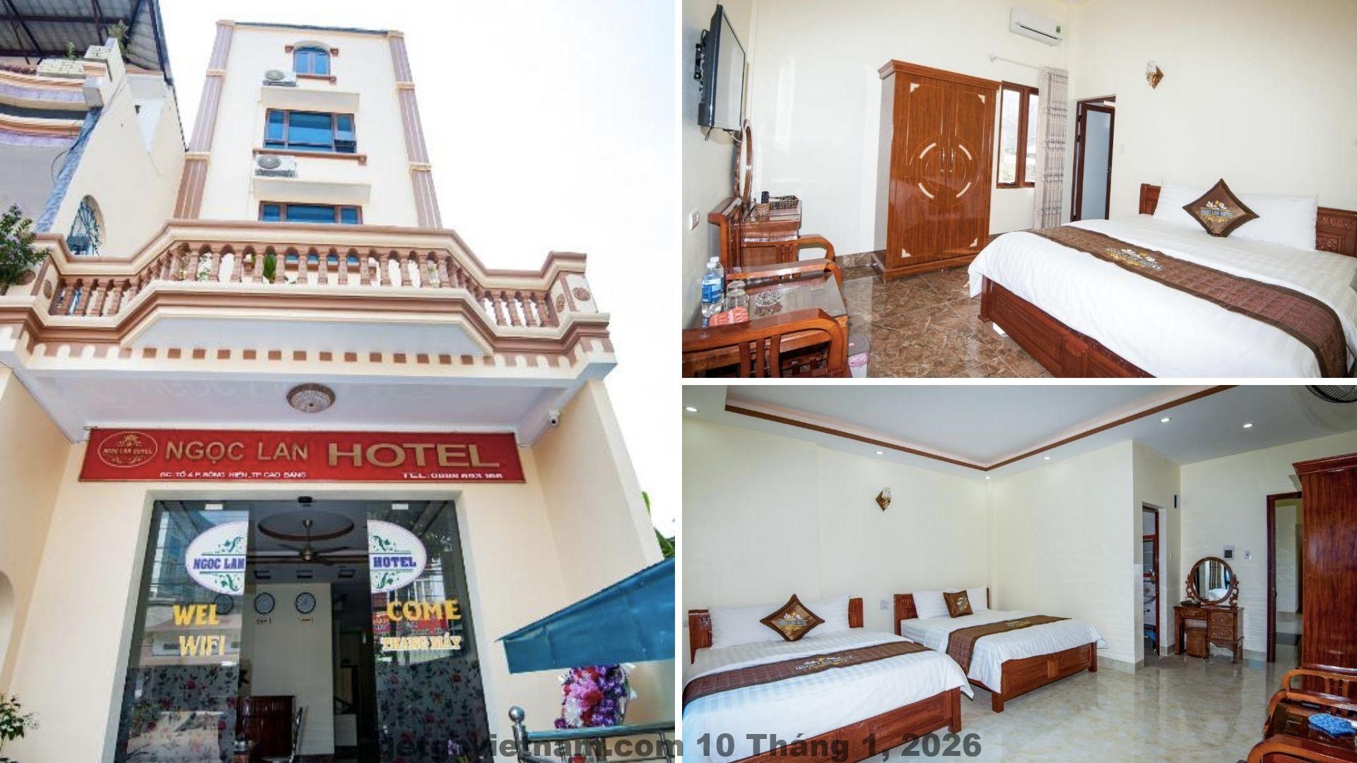 Mặt tiền Ngọc Lan Hotel Cao Bằng nhìn từ bên ngoài