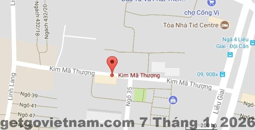 Khu vực phố Kim Mã Ba Đình Hà Nội