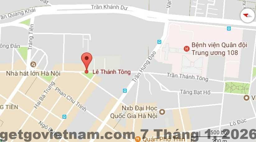 Phố Lê Thánh Tông Hà Nội – khu vực trung tâm gần Nhà hát Lớn và Hồ Hoàn Kiếm