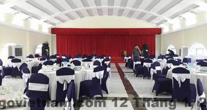 Buffet sáng với các món ăn phong phú và tươi ngon tại Hồ Núi Cốc Plaza Hotel.