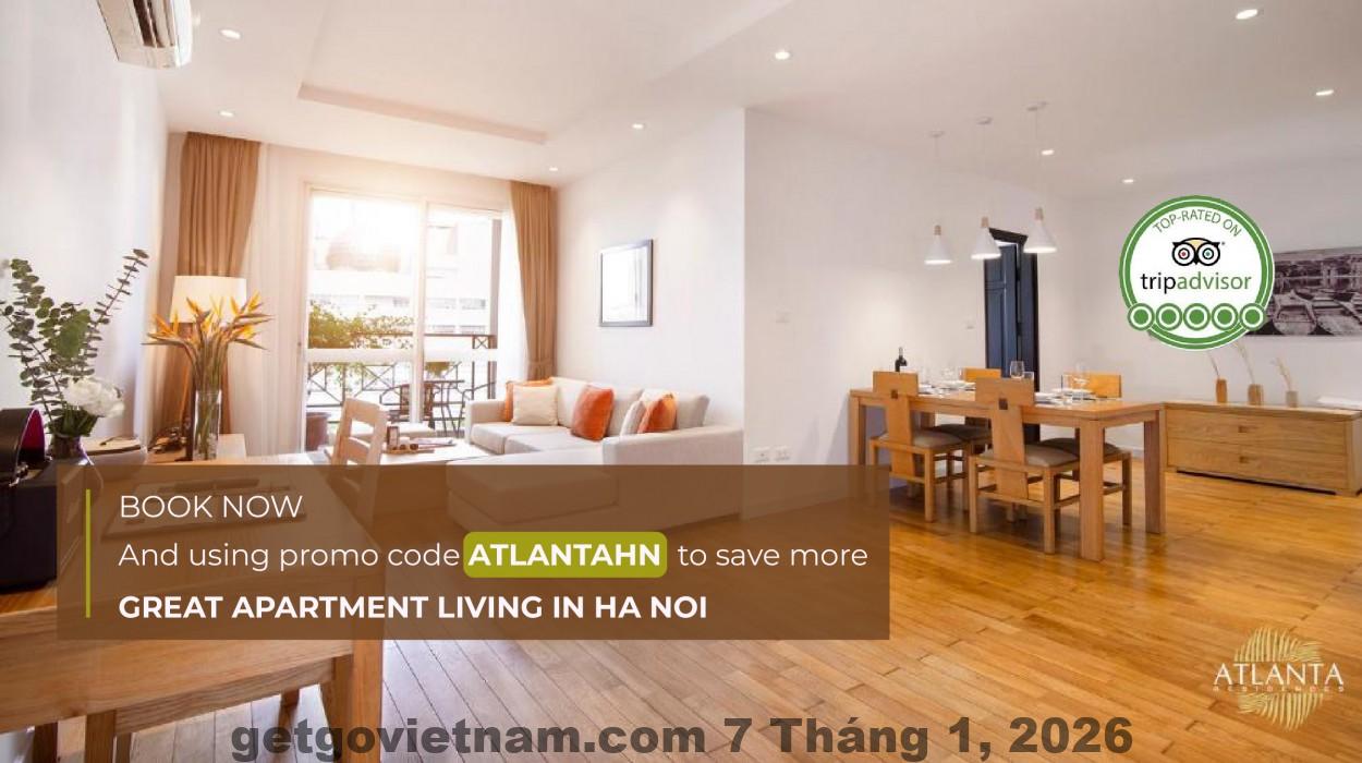 Khu vực ăn sáng đơn giản tại Atlanta Residences Hà Nội