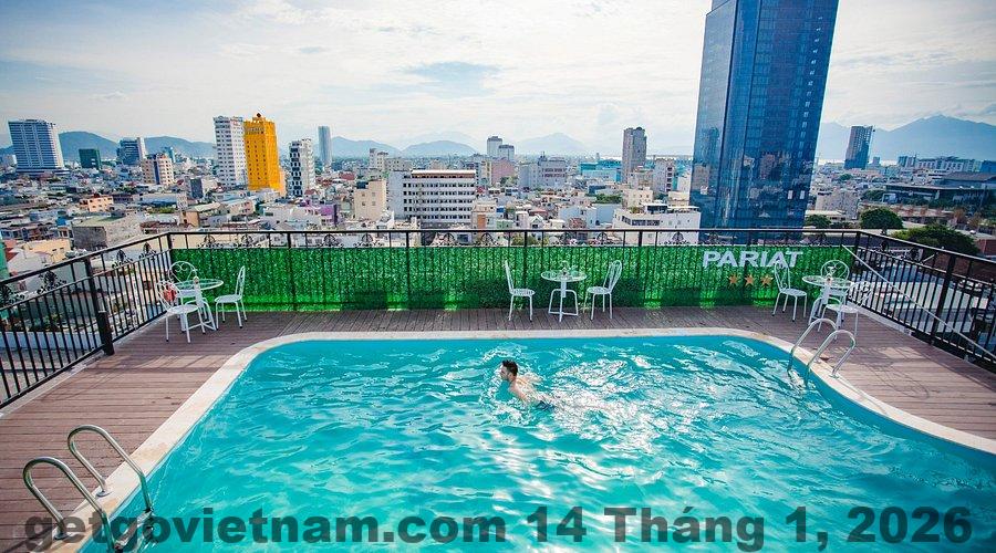 Vị trí Pariat River Front Hotel nhìn thẳng ra sông Hàn và khu trung tâm Đà Nẵng
