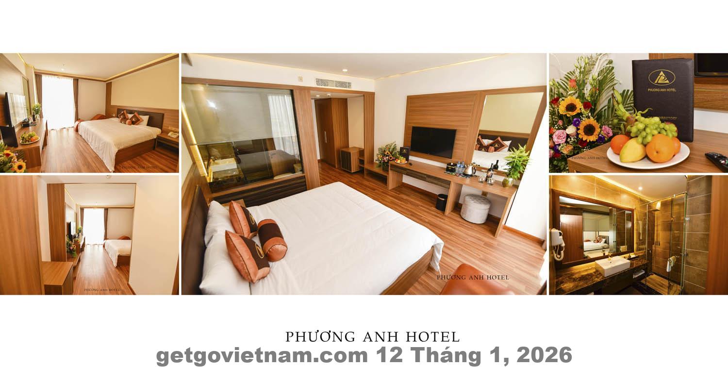 Không gian nhà hàng và buffet sáng tại Phương Anh Hotel
