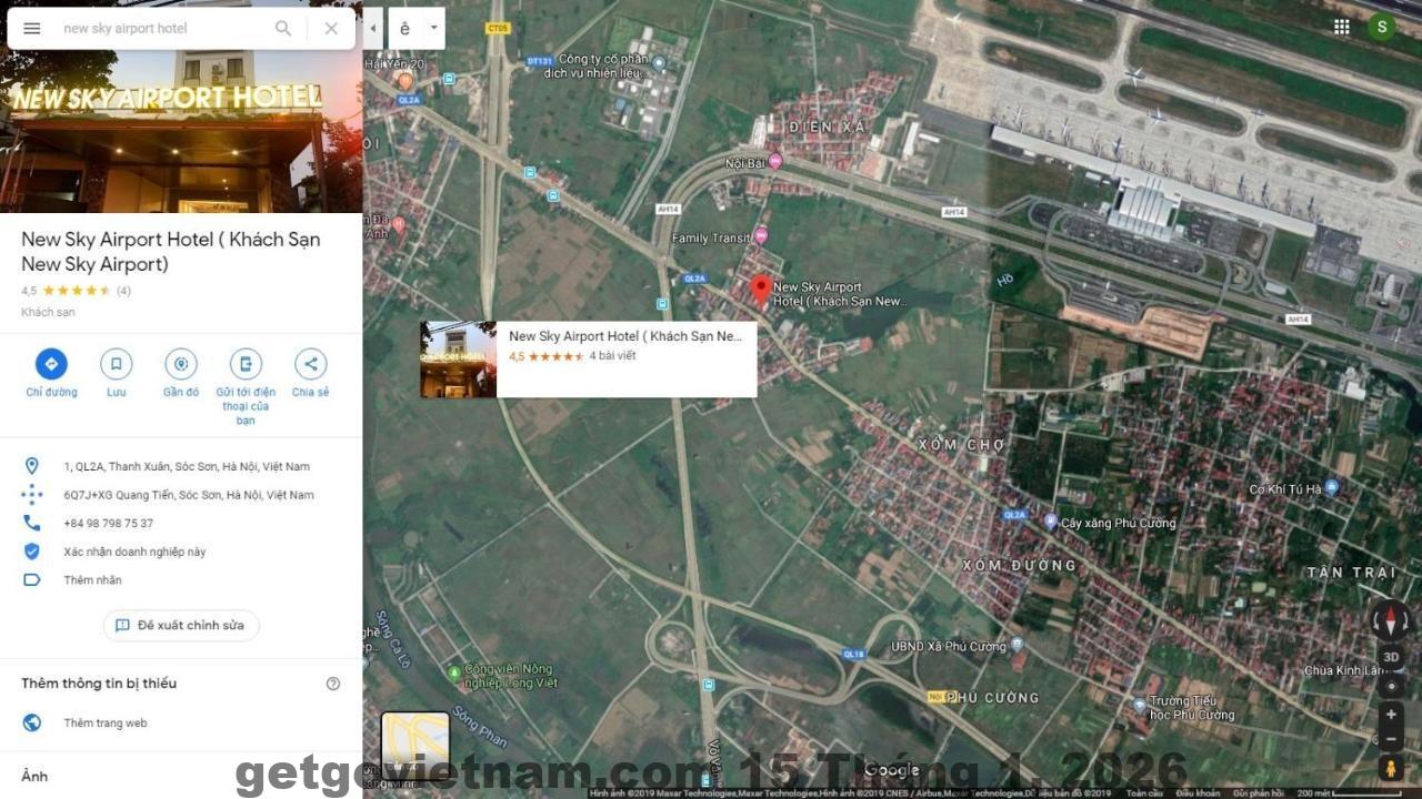 Khu vực lễ tân NEW SKY AIRPORT HOTEL đơn giản nhưng gọn gàng