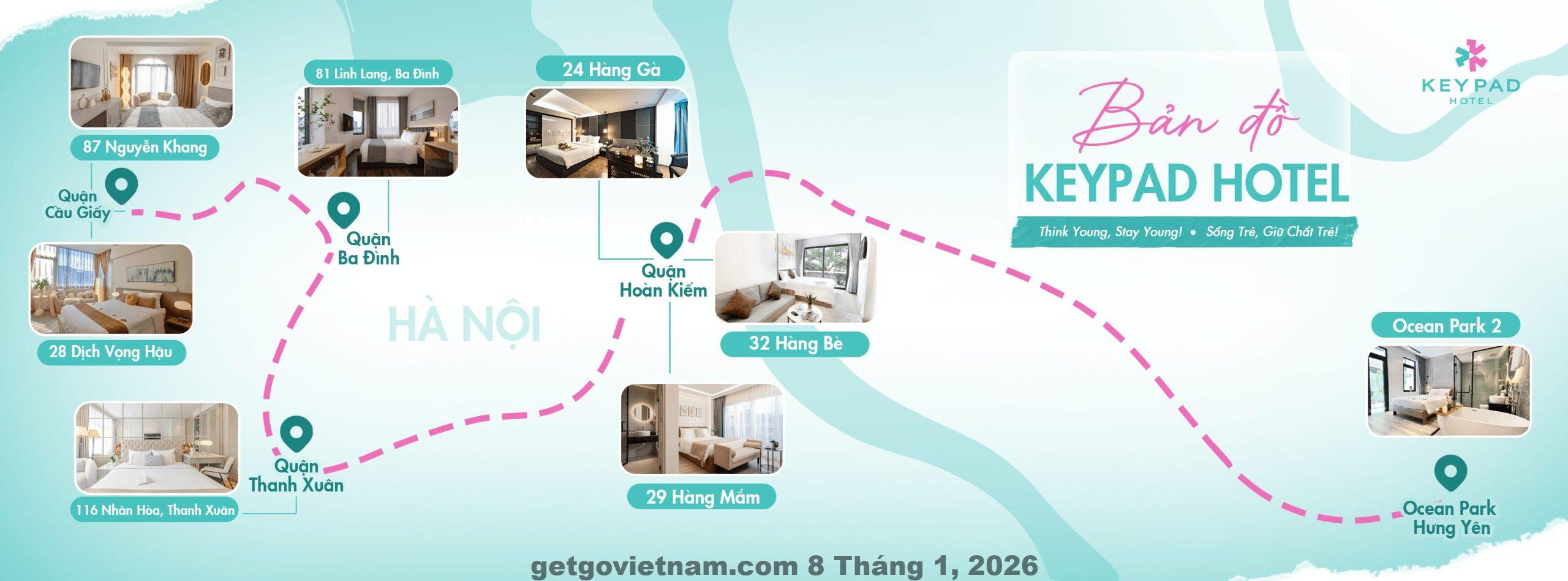 Vị trí Keypad Hotel - Nhân Hòa trên Google Maps, nằm trong ngõ nhỏ khu Nhân Chính