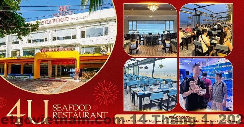 Khu vực ăn uống và hải sản xung quanh Khách sạn Mỹ Khê 2