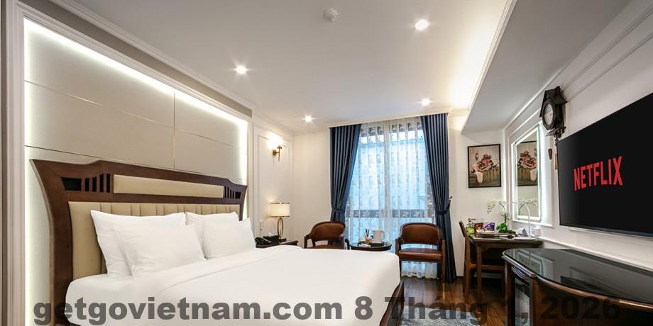 Không gian phòng cao cấp tại A25 Hotel, tập trung vào lưu trú hơn là tiện ích