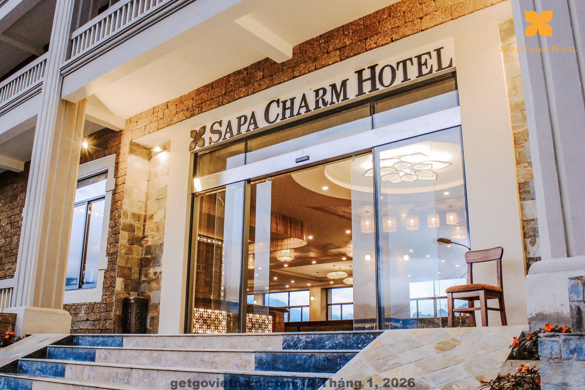 Khu vực ăn sáng đơn giản tại Central Sapa March Hotel
