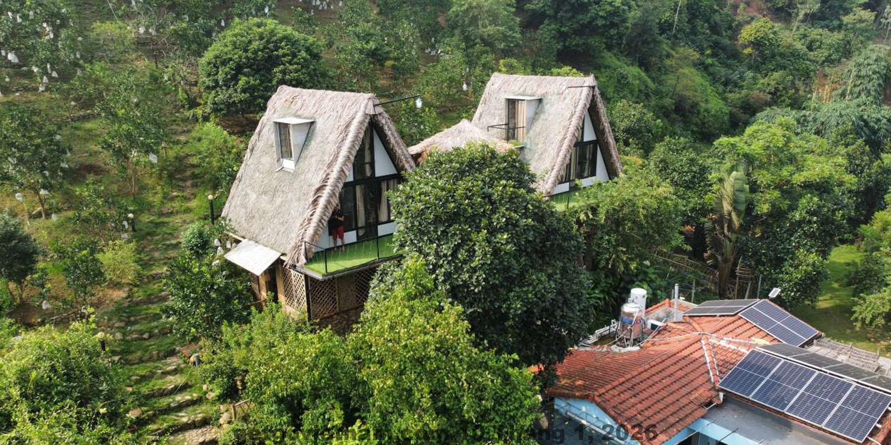 Tổng thể Lagom Village Đồng Đò – homestay couple ven hồ Đồng Đò Sóc Sơn với không gian xanh và yên tĩnh