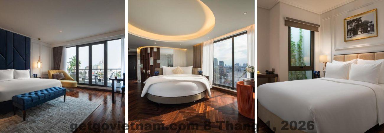 Soleil Boutique Hotel Hà Nội Review 2026: Có Đáng Ở Giữa Phố Cổ? 2 Mặt tiền Soleil Boutique Hotel Hà Nội trên phố Hàng Bông