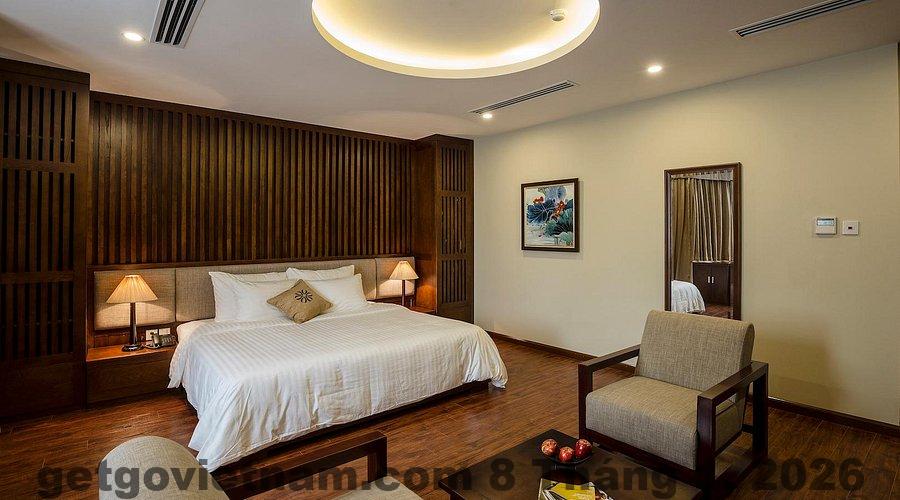 Không gian phòng ngủ Midori Boutique tương xứng mức giá 1.2–1.8 triệu mỗi đêm