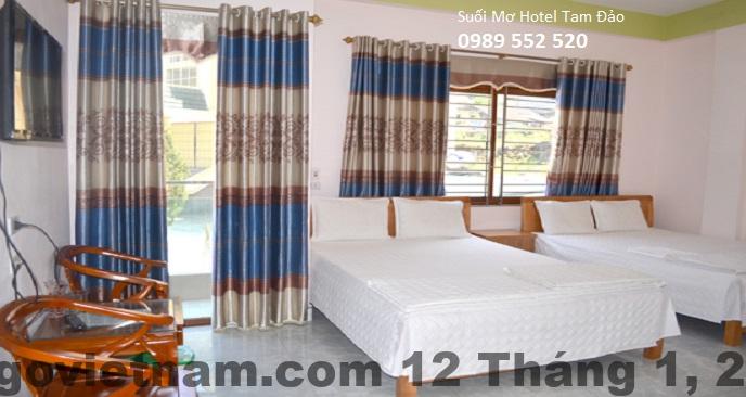 Khu vực lễ tân Khách sạn Suối Mơ Tam Đảo với không gian nhỏ gọn, thân thiện