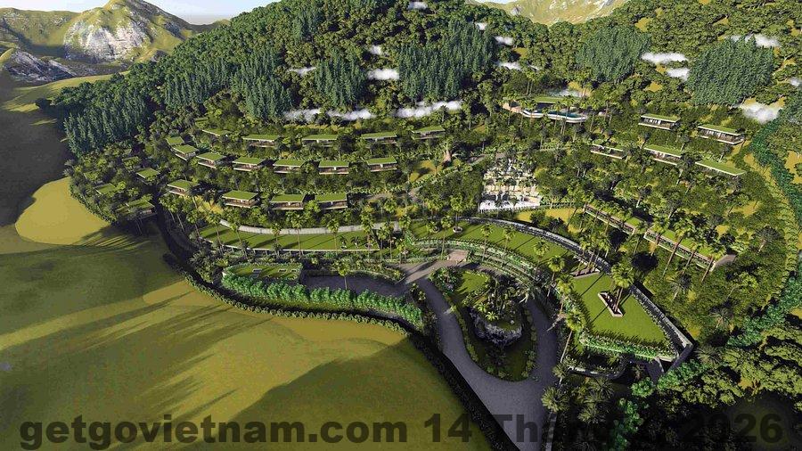 Khu vực ăn sáng tại 64 Deluxe Hotel & Villa Mộc Châu với không gian đơn giản