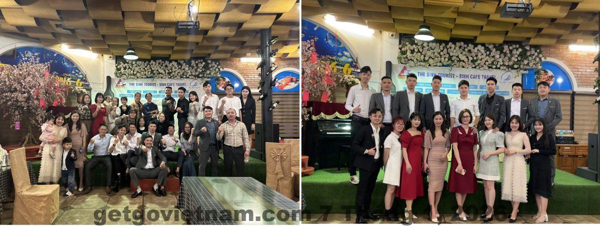 Khu vực cafe và dịch vụ du lịch của The Sinh Tourist tại Hà Nội