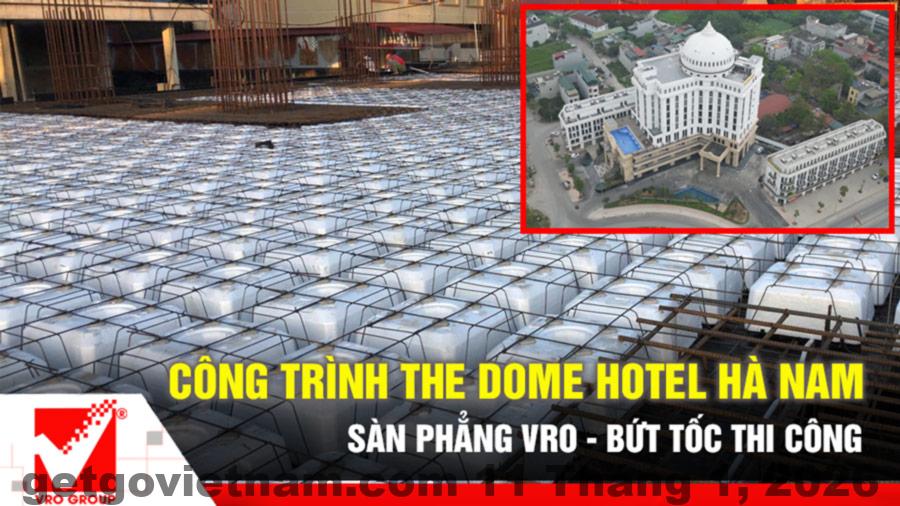 Khuôn viên và hạ tầng The Dome Hotel Hà Nam đang hoàn thiện, tiện ích ở mức cơ bản