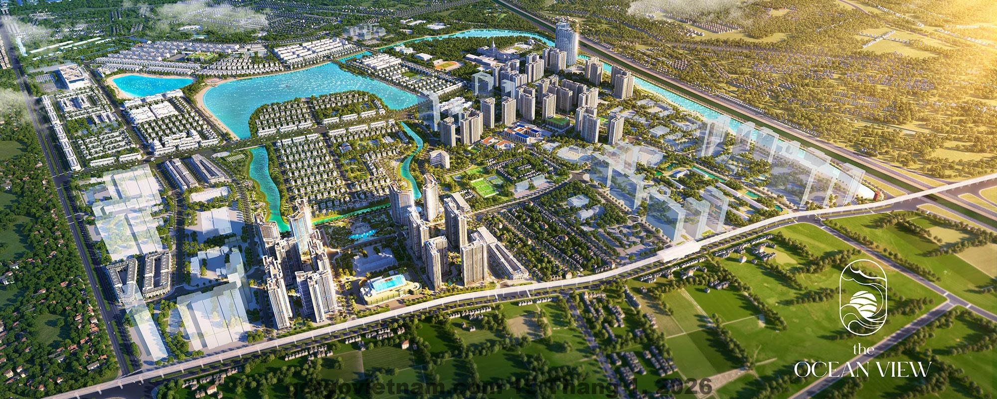 Toàn cảnh khu đô thị Vinhomes Ocean Park Gia Lâm Hà Nội