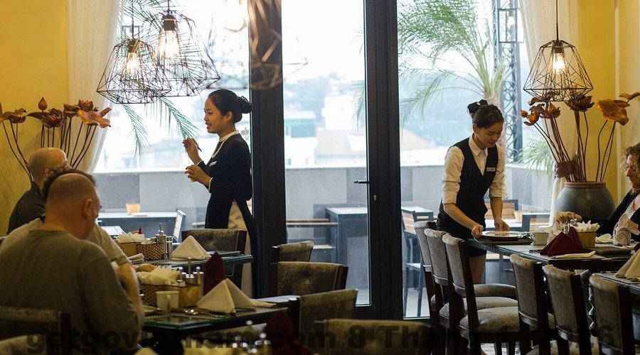 Không gian chung Hanoi Marvellous Hotel & Spa thể hiện phong cách boutique ấm cúng