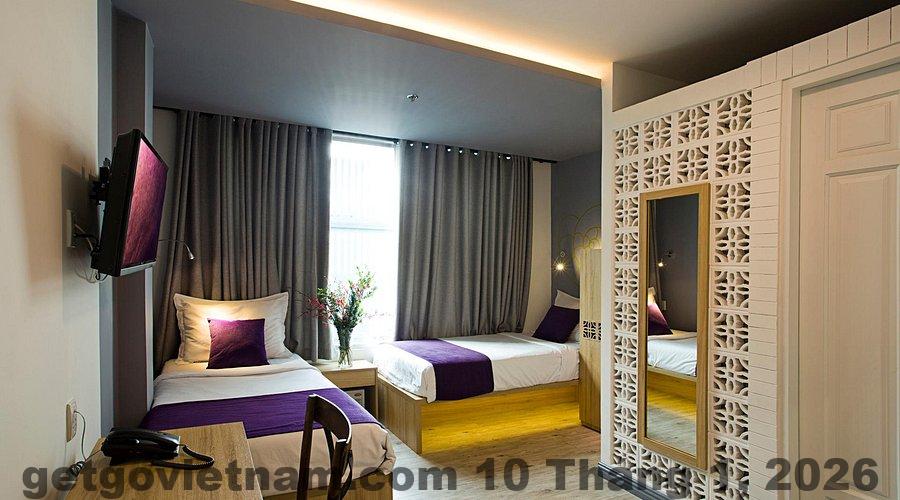 Phòng twin tại Home Villa phù hợp lưu trú ngắn ngày