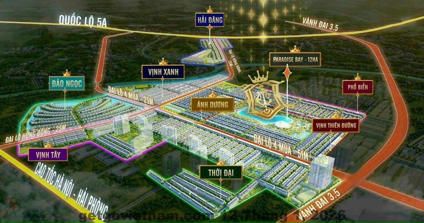 Vị trí Bella Hotel trong khu Thời Đại thuộc Vinhomes Ocean Park 3