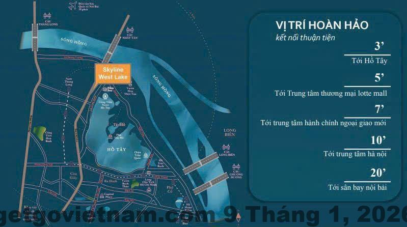 Khu vực Hồ Tây và tuyến đường Yên Phụ Hà Nội