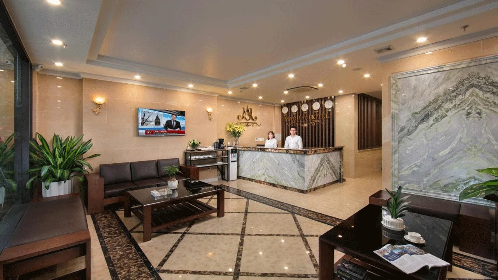 Món ăn sáng được chế biến đa dạng, phục vụ theo phong cách buffet.