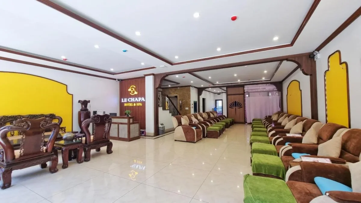 Phòng nghỉ Le Boutique Sapa Hotel thiết kế hiện đại, tông màu sáng