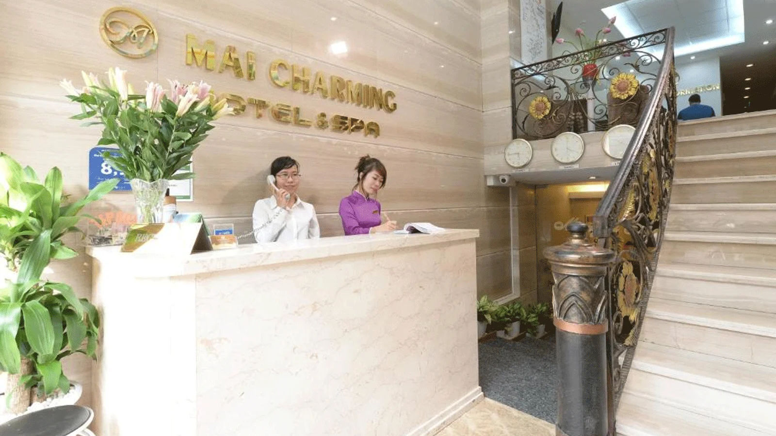 Không gian sinh hoạt chung và sảnh tại Antique Angel Hotel & Travel