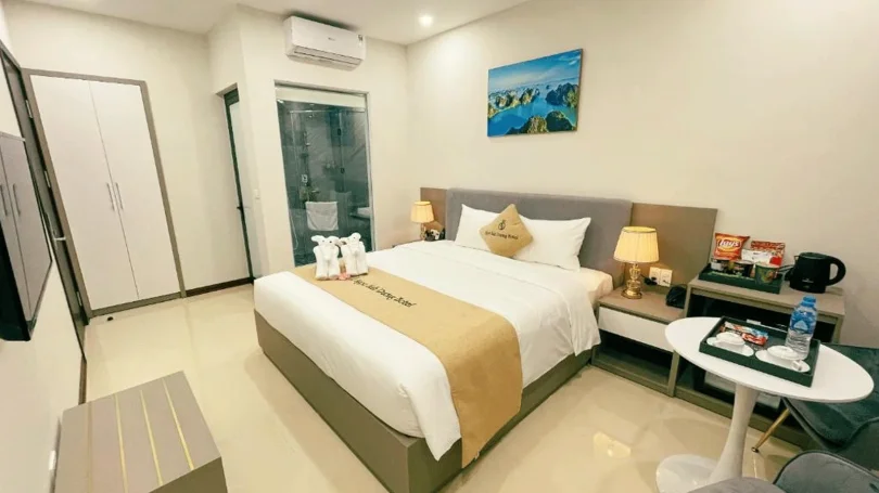 Không gian phòng ngủ Hotel Ngọc Anh 2 – phù hợp lưu trú ngắn ngày