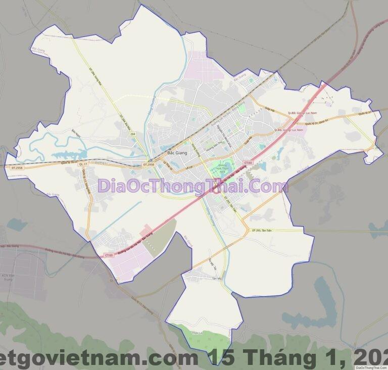 Bản đồ vị trí Khách sạn Hương Sơn Bắc Giang tại trung tâm thành phố