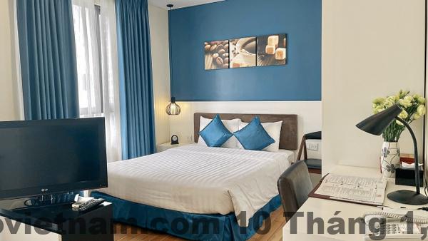 Tiện ích hồ bơi, gym hiện đại phục vụ khách lưu trú.