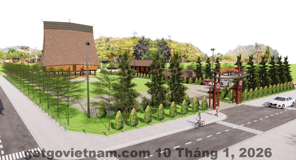 Không gian hồ bơi và khuôn viên ngoài trời tại Ngoc Linh Eco Garden Resort