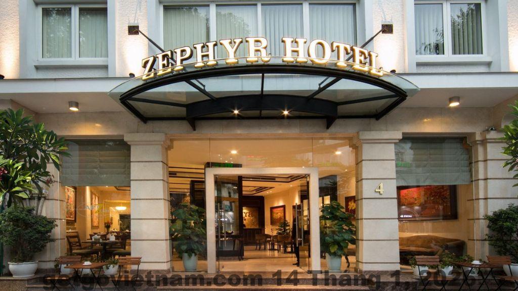 Khu vực buffet sáng tại khách sạn Zéphyr Hà Nội